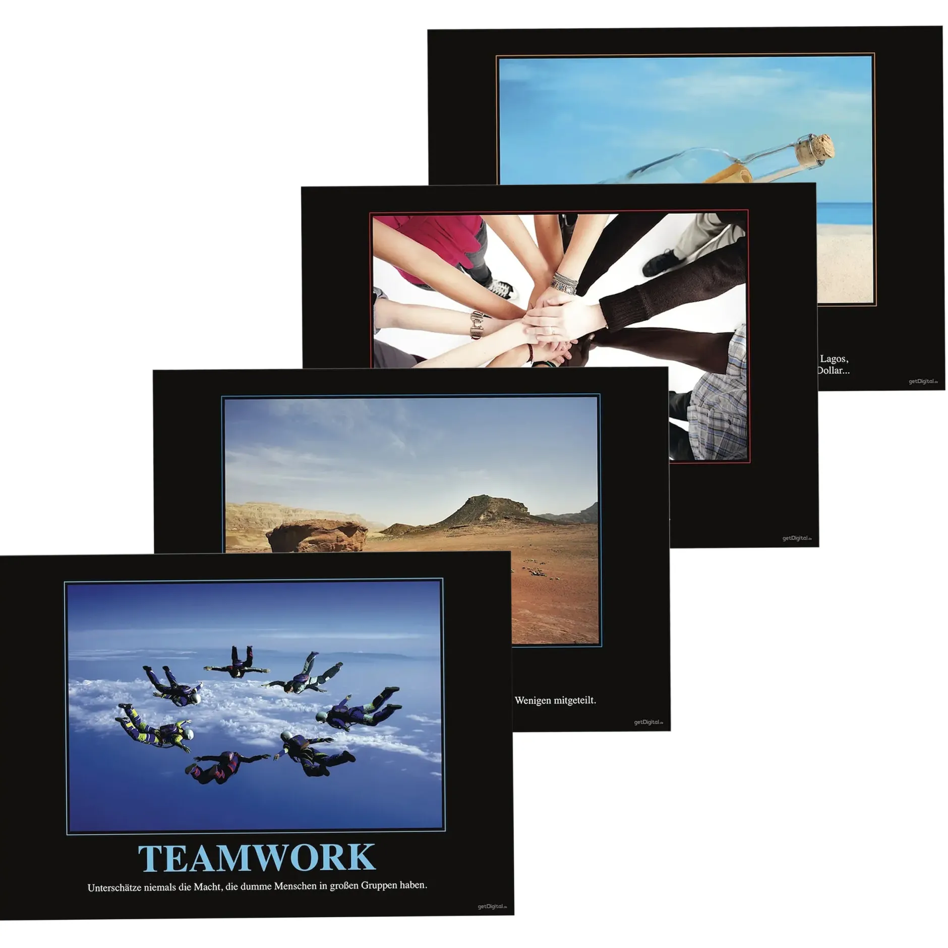 getDigital Poster^De-Motivations-Poster 4er Set