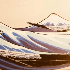 Distrineo Küche^Die Große Welle vor Kanagawa Satz von 4 Tischsets