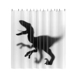 getDigital Badezimmer^Dinosaurier-Silhouette Duschvorhang