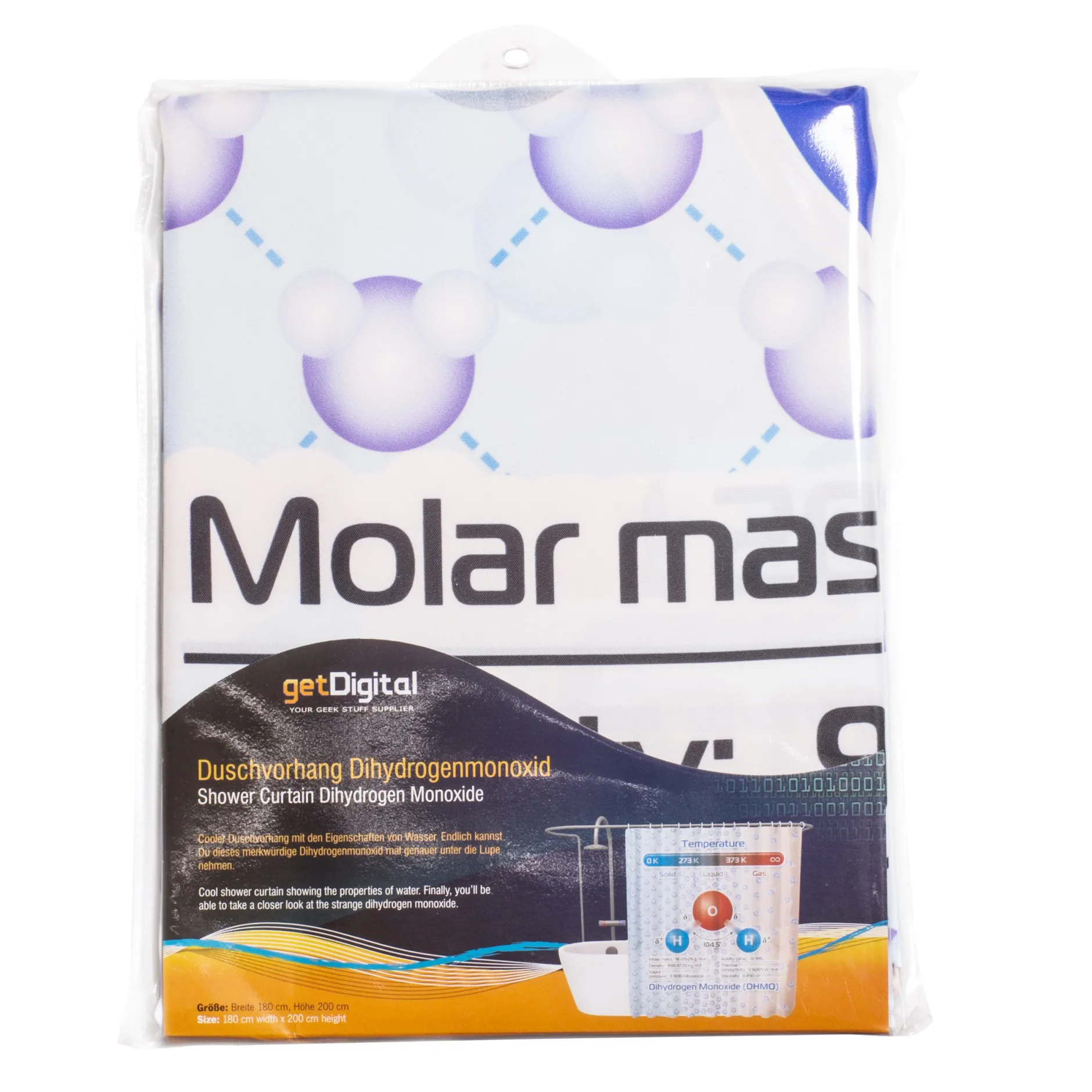 getDigital Badezimmer^Duschvorhang Dihydrogenmonoxid