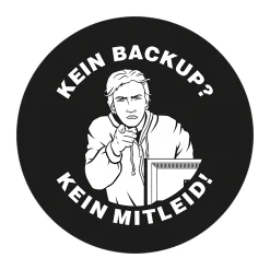 getDigital Aufkleber^Geek Aufkleber Kein Backup - Kein Mitleid
