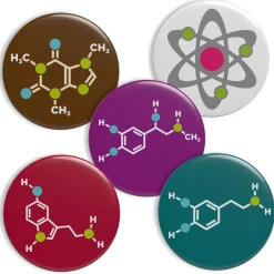 getDigital Accessoires^Geek Buttons Thema Naturwissenschaften