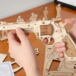 Robotime Holzbausätze^Gummiband-Revolver Holzbausatz