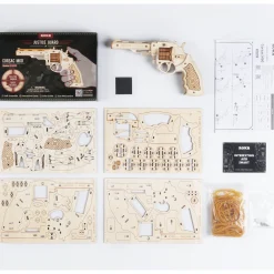 Robotime Holzbausätze^Gummiband-Revolver Holzbausatz