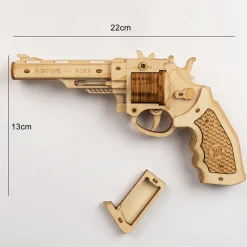 Robotime Holzbausätze^Gummiband-Revolver Holzbausatz