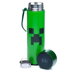 Puckator Küche|Draußen^Minecraft Creeper Trinkflasche mit Digital Thermometer