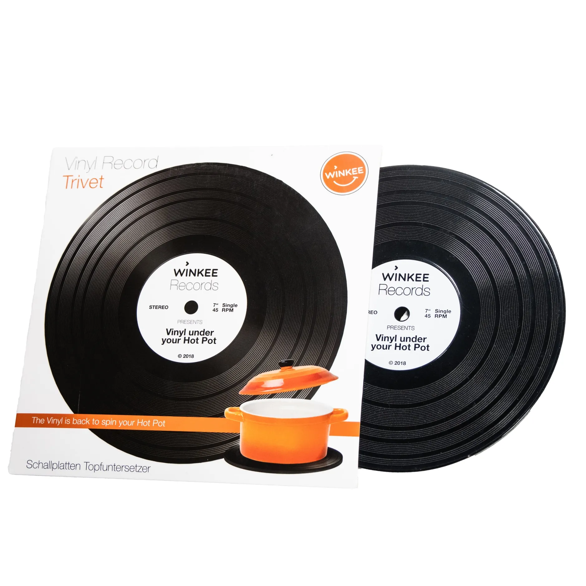Winkee Küche^Schallplatten Topfuntersetzer