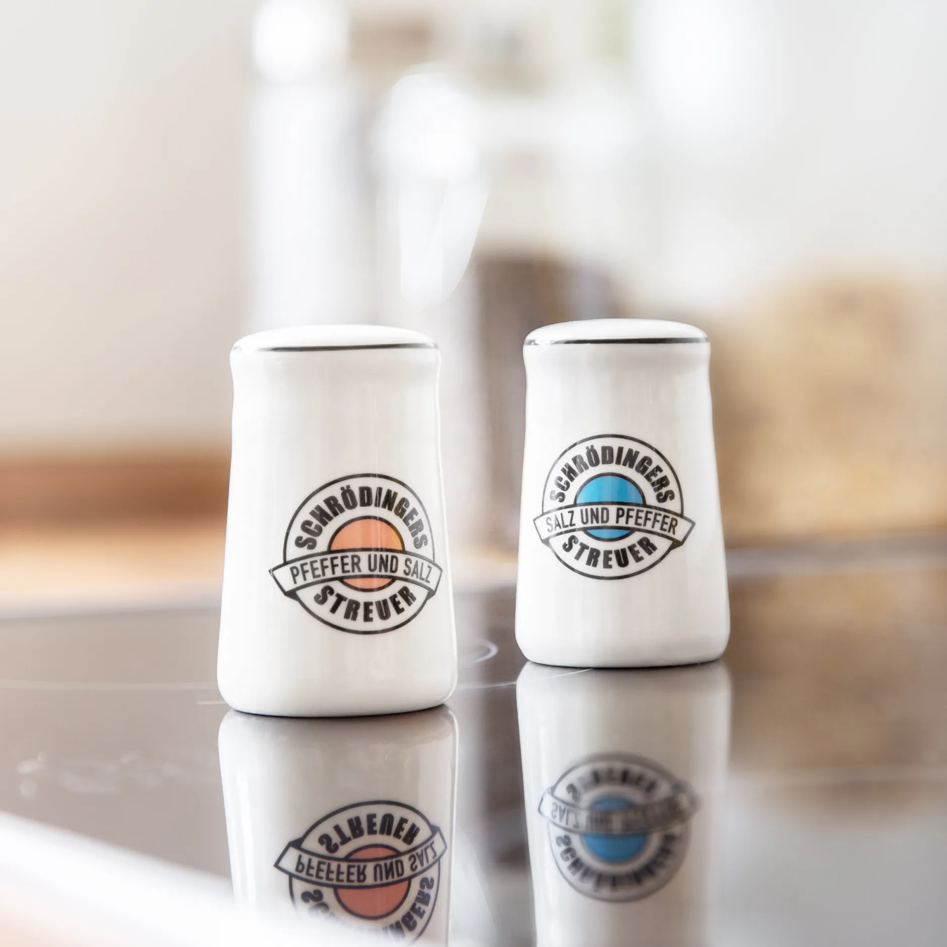 getDigital Küche^Schrödingers Salz- & Pfefferstreuer