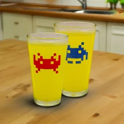 Mad Monkey Küche^Space Invaders Farbwechsel-Gläser 2er Set