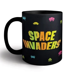 Mad Monkey Küche^Space Invaders Logo Tasse mit Metallic Finish