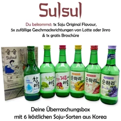 getDigital Lebensmittel^Sulsul Soju: Überraschungsbox mit 6 Soju-Getränken aus Korea