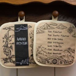 getDigital Küche^Topflappen-Set Auenland Speiseplan