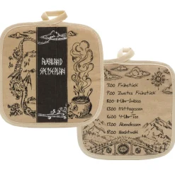 getDigital Küche^Topflappen-Set Auenland Speiseplan