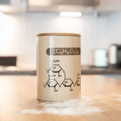 getDigital Küche|Aufbewahrung^Vorratsbehälter für Mehl mit chemischen Formeln